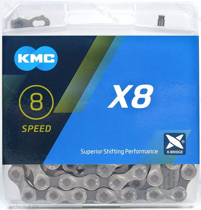 CHAIN 8SP KMC X8-Silver/Grey - X8.93