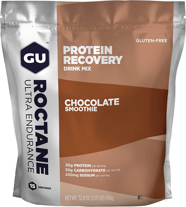 GU Energy Roctane Ultra Endurance Protein Recovery Drink Mix, 15-Serving Pouch