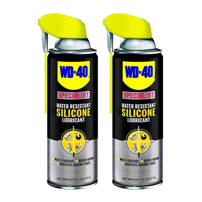 WD-40 Specialist Water Resistant Silicone Lubricant Spray | 11 Ounces | Pack of 2