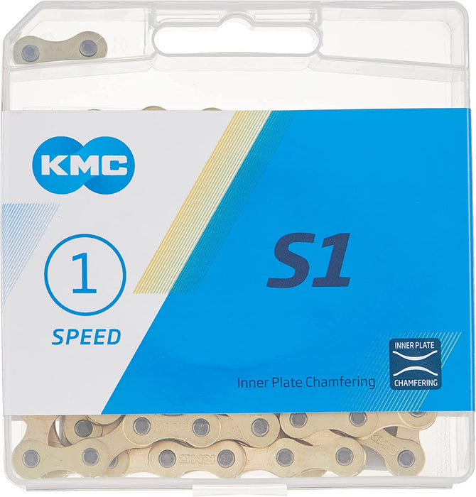 KMC, S1, Chain, Speed: 1, 8.6mm, Links: 112, Gold