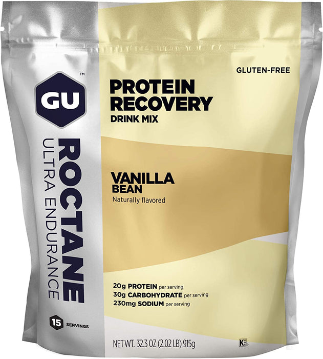 GU Energy Roctane Ultra Endurance Protein Recovery Drink Mix, 15-Serving Pouch