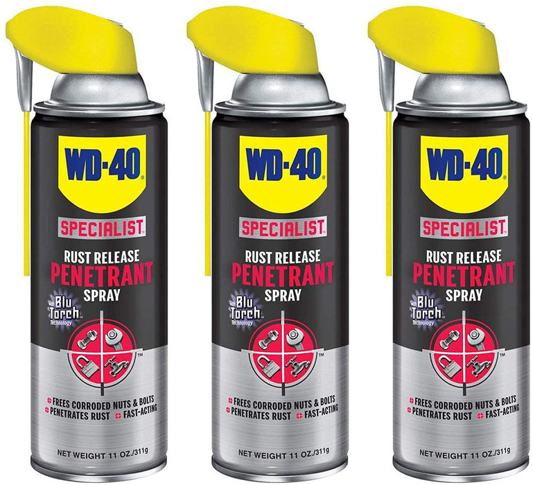 WD-40 | Specialist Metal Rust Release Penetrant Lubricant Spray | 11 Ounce | 3 Pack