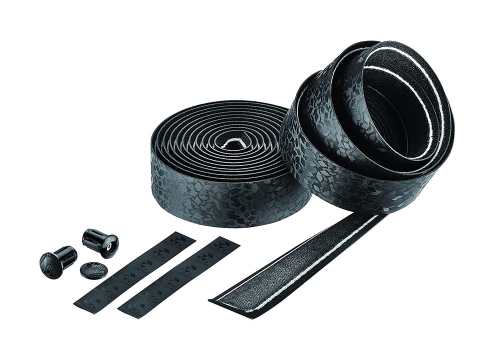 CICLOVATION BAR Tape, Leather Touch_Black Diamond, Synthetic Leather with Black Diamond Texture for The Ultimate, Long-Lasting Grip and Superlative handling Performance, T.3mm/W.30mm/L.2000mm, Black