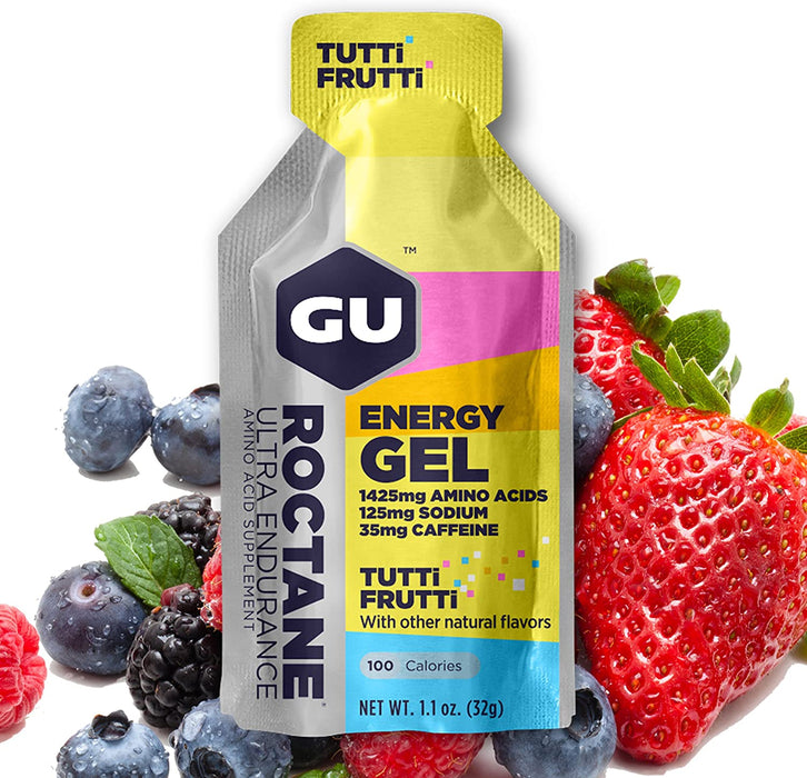 GU Energy Roctane Ultra Endurance Energy Gel, Quick On-The-Go Sports Nutrition for Running and Cycling(24 Packets)