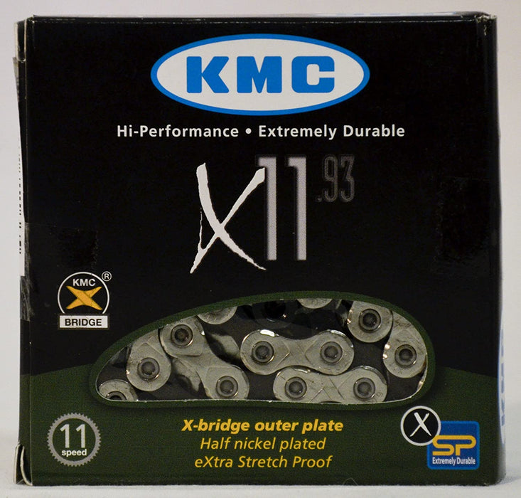 KMC X11 11 Speed Chain | Silver/Black 118 Link